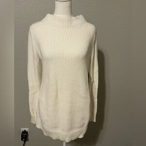 LOFT Cream Cowl Neck Sweater
